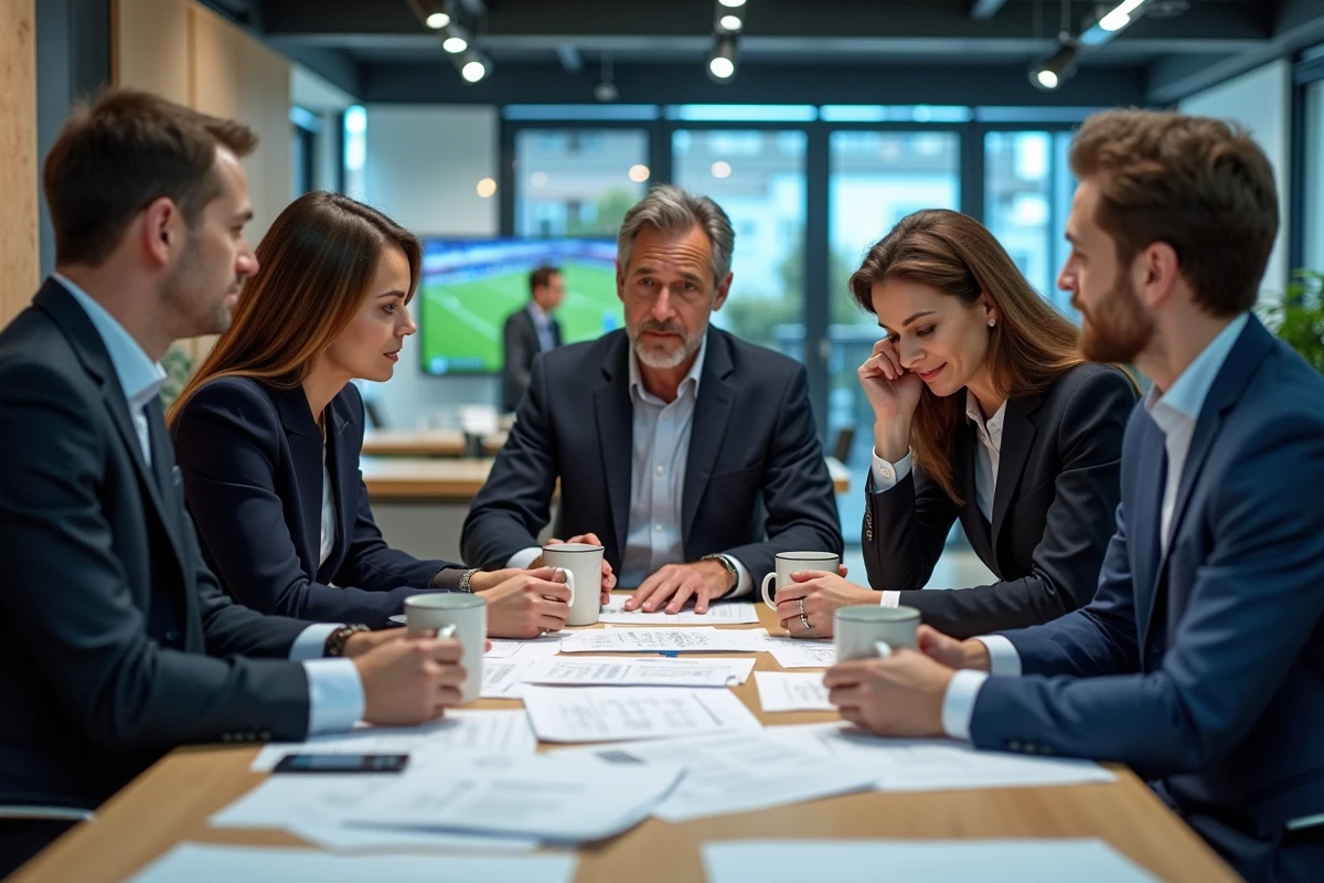 Journalistes sportifs analysant la coupe de France