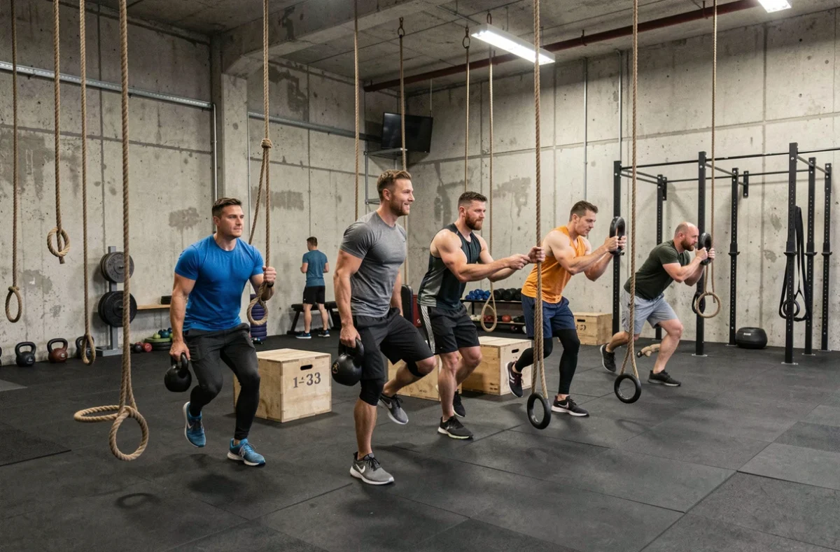 Séance de cross-training et fitness collectif au Pole Hit dans une salle de sport fonctionnelle à Osny